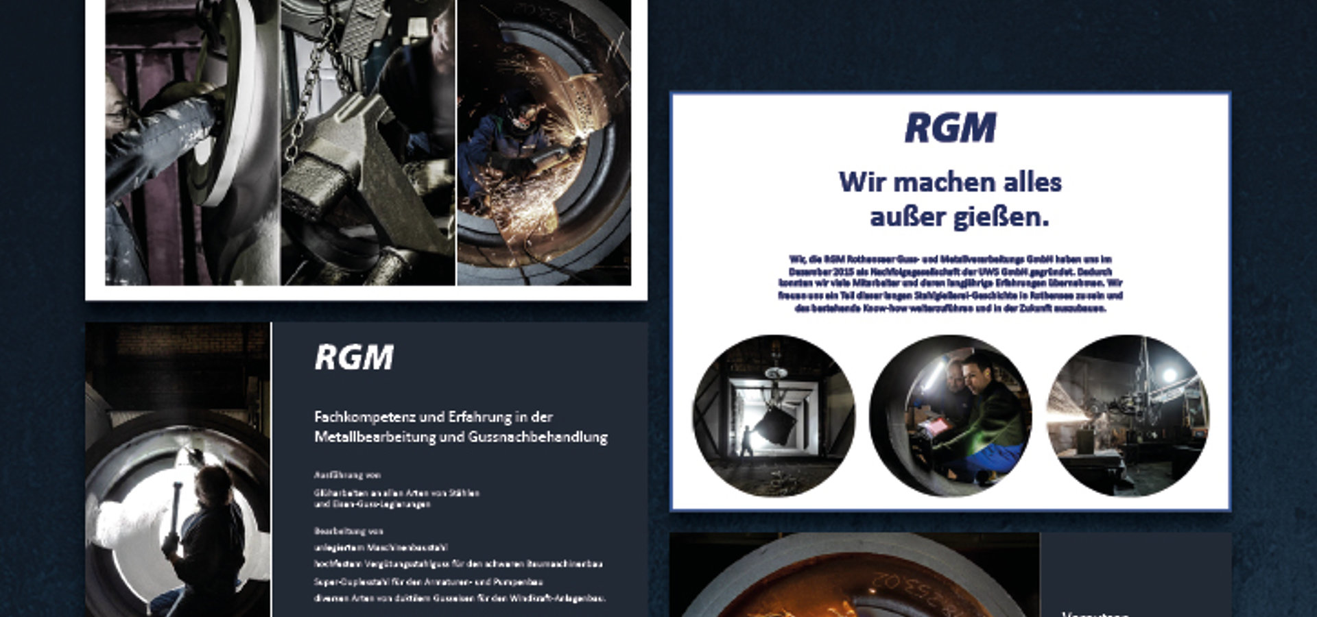 Geschäftsausstattung: Unternehmenspräsentation für RGM Rothenseer Guss- und Metallbearbeitungs GmbH  /2018