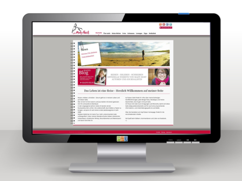 Webdesign: TYPO3 Website für die Journalistin und Autorin Mady Host / 2013