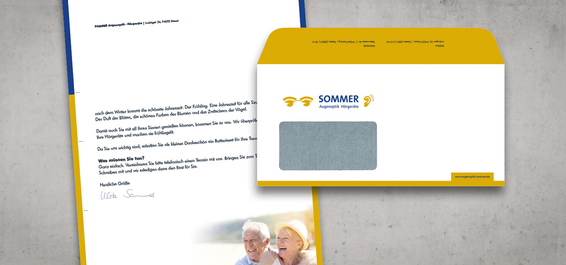 Mailings: Kundenmailing für Augenoptik Sommer Hörgeräte GmbH aus Passau
