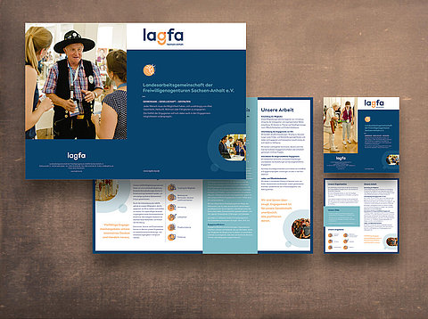 Klassische Werbung: Infoflyer für LAGFA Sachsen-Anhalt 