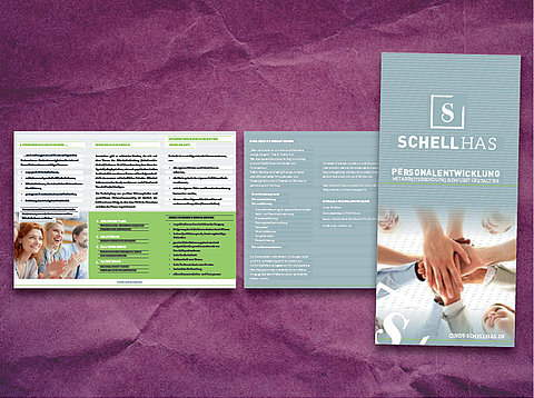 Klassische Werbung: Imageflyer für Schellhas Personalentwicklung / 2014