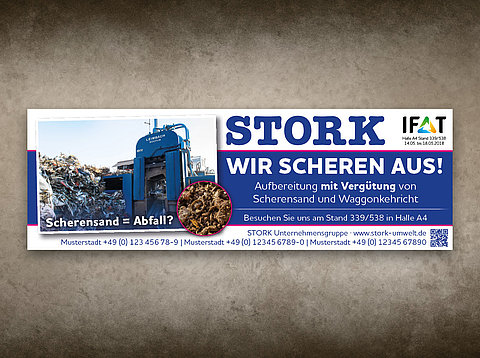 Zeitungsanzeigen: Messe-Anzeige für Stork Umweltdienste GmbH / 2018