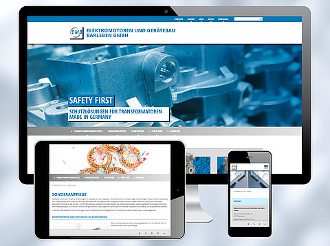 Webdesign: TYPO3 Webprojekt für Elektromotoren und Gerätebau Barleben GmbH