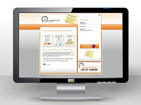 Webdesign: Internetpräsenz für Druckmanager24.de, Hannover / 2011