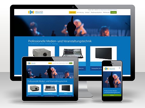 Webdesign: Website-Relaunch von Melcher Medientechnik auf TYPO3 7.6