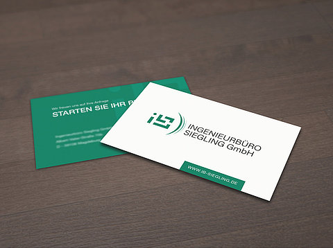 Geschäftsausstattung: Visitenkarten für INGENIEURBÜRO SIEGLING GmbH