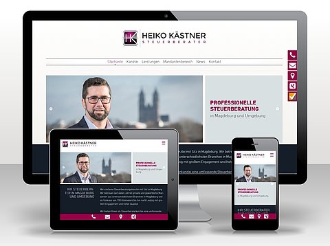Webdesign: Steuerberater Heiko Kästner aus Magdeburg mit TYPO3 Website