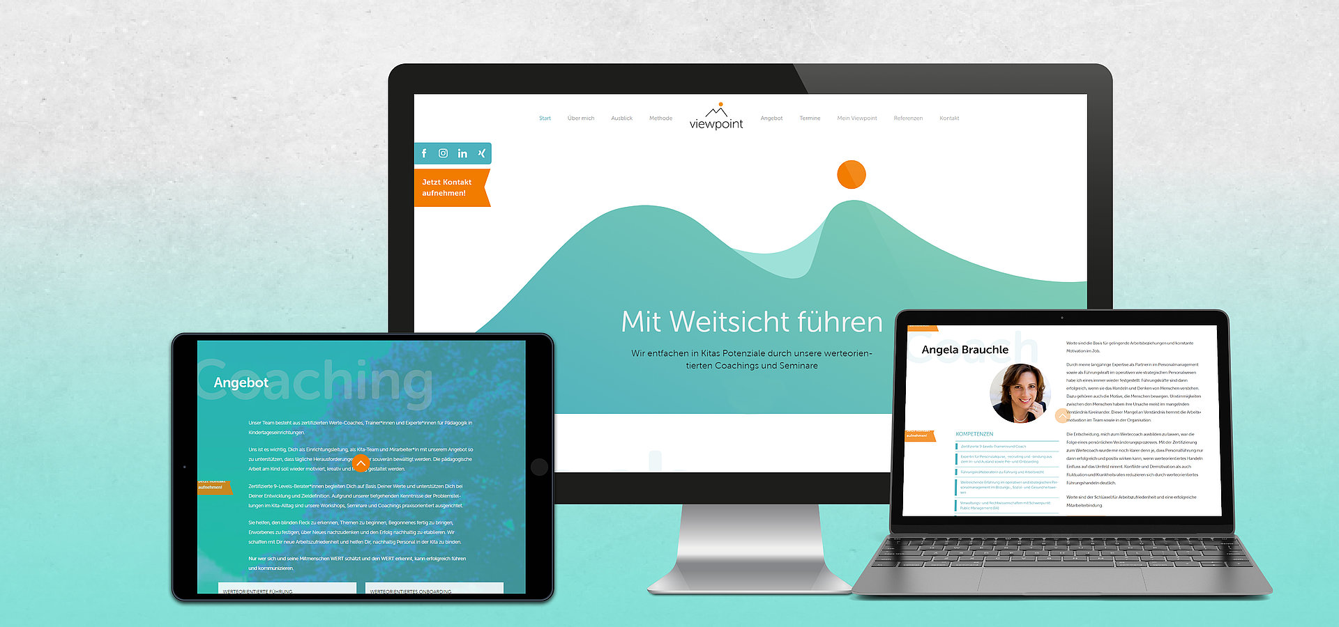 TYPO3 Webdesign: TYPO3 Onepager für Viewpoint Consulting GmbH München