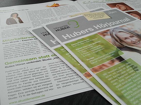 Corporate Publishing: Hauszeitschrift „Hubers Hörjournal“ / Ausgabe 2-2012