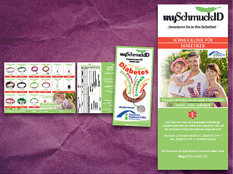Grafikdesign: Roll up + Produktflyer für MySchmuckID / 2014