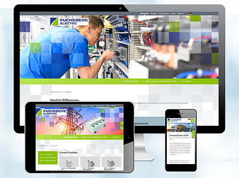 Webdesign: Webdesign für Fuchsberg Electric GmbH, zweisprachig mit TYPO3 CMS