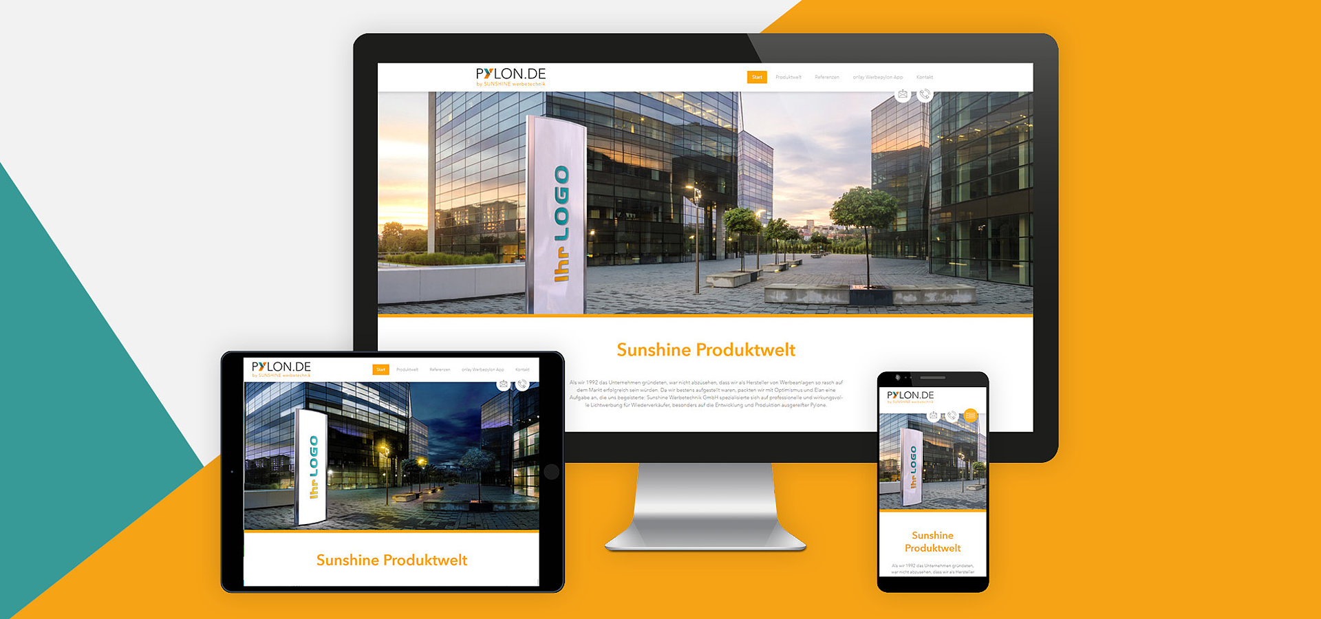 TYPO3 Webdesign: Pylon.de - Produktpräsentation für Werbepylone